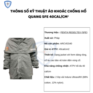 ÁO KHOÁC CHỐNG HỒ QUANG SFE, bảo hộ eco3d