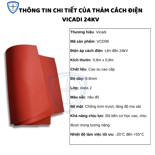 Thảm cách điện VICADI, bảo hộ ECO3D, dụng cụ cách điện,