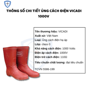 ủng cách điện VICADI, bảo hộ eco3d, dụng cụ cách điện, bảo hộ ngành điện,