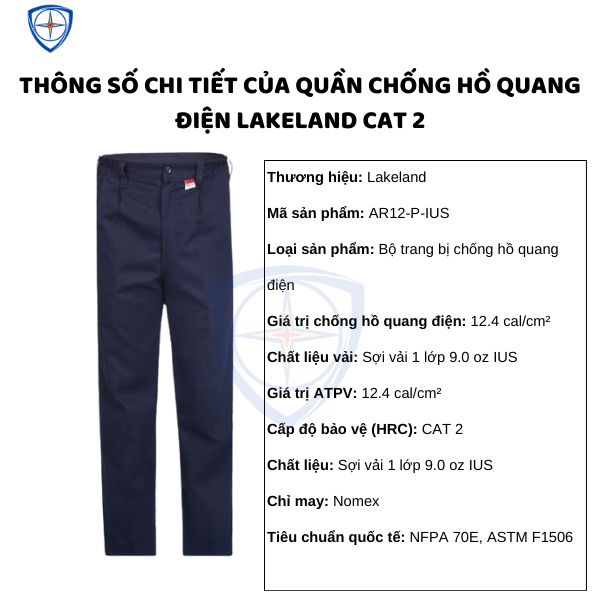 Quần chống hồ quang điện Lakeland, bảo hộ eco3d, dụng cụ cách điện,