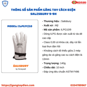 Găng tay cách điện Salisbury, bảo hộ eco3d, găng tay cách điện,