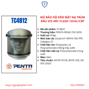MŨ BẢO HỘ KÈM MẶT NẠ TRÙM ĐẦU SFE, bảo hộ eco3d, quần áo cách điện,