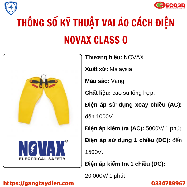 vai áo cách điện novax, VAI ÁO CÁCH ĐIỆN hạ áp, 