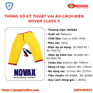 VAI ÁO CÁCH ĐIỆN NOVAX, novax, dụng cụ cách điện,