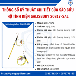 Sào cứu hộ tĩnh điện Salisbury, Sào cứu hộ tĩnh điện giá rẻ, Sào cứu hộ, Sào cứu hộ tĩnh điện chất lượng cao, bảo hộ điện eco3d,sào salisbury,