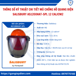 Mũ chống hồ quang điện SALISBURY AS1200HAT-SPL, mũ chống hồ quang điện 12 cal/cm2, Salisbury AS1200HAT-SPL helmet, mũ bảo hộ hồ quang điện Salisbury, arc flash helmet 12 cal, mũ bảo hộ điện lực Salisbury AS1200HAT, mũ chống tia hồ quang Salisbury, bảo hộ điện eco3d, eco3d, mũ bảo hộ công trình điện arc flash, mũ cứng bảo hộ hồ quang điện, mũ bảo hộ ngành điện 12 cal/cm², bảo hộ lao động giá tốt,