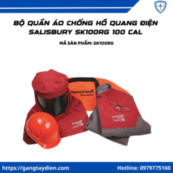Bộ quần áo chống hồ quang điện Salisbury SK100RG, Bộ đồ hồ quang salisbury 100 cal, quần áo hồ quang salisbury 100 cal, bộ quần áo chống hồ quang salisbury, quần áo cách điện SK100RG,