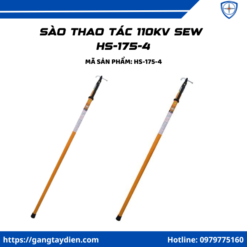 Sào thao tác SEW 110KV, sào thao tác trung thế, sào thao tác sew, sào cách điện cứu hộ HS175, sào cách điện 110kv,