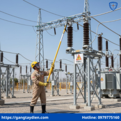 Sào thao tác SEW 110KV, sào thao tác trung thế, sào thao tác sew, sào cách điện cứu hộ HS175, sào cách điện 110kv,