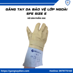 Găng tay da bảo vệ lớp ngoài SFE, găng tay da bảo hộ, găng tay da cách điện SFE, găng tay da bò SFE, găng tay da lót lông, găng tay da cách điện,