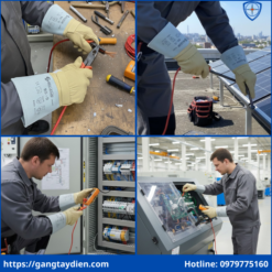 Găng tay da bảo vệ lớp ngoài SFE, găng tay da bảo hộ, găng tay da cách điện SFE, găng tay da bò SFE, găng tay da lót lông, găng tay da cách điện,